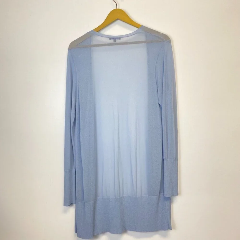Eileen Fisher Blue Two Piece Set Silk Tank and Cardigan